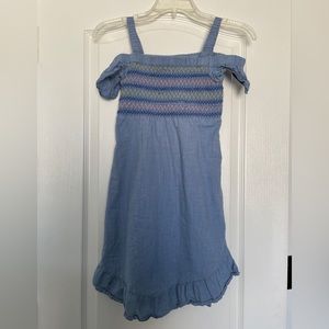 Girl's Wonder Nation blue cold-shoulder dress SZ M (7-8)
